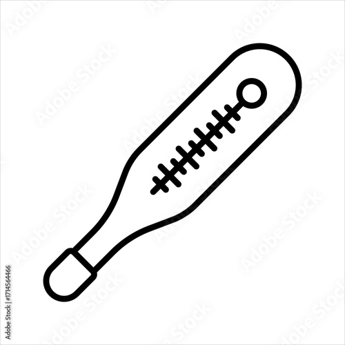 Medical Thermometer Icon Vector Outline Illustration