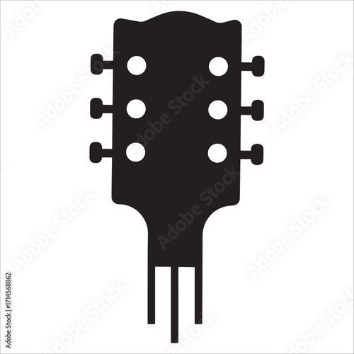 Guitar Headstock Icon Creative Vector Illustration
