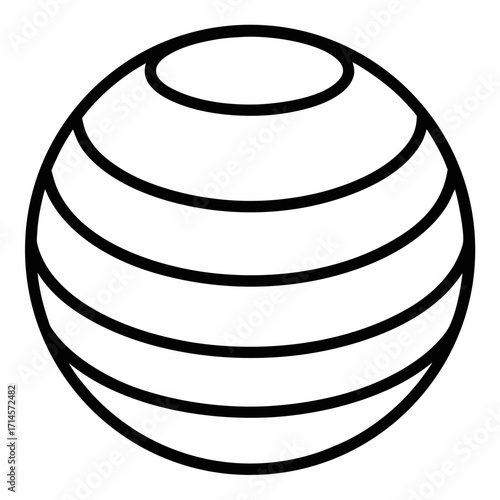 vector illustration of a gym ball