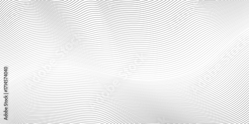 Vibrant abstract colourful wave lines on dark background | Network connection | Bigdata | Black wave of illumination in futuristic | Minimalistic abstract background with lines