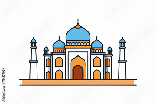 taj mahal vector illustration