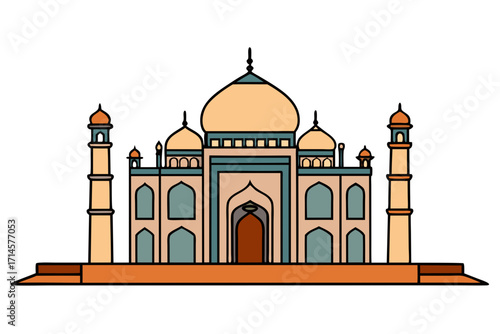taj mahal vector illustration
