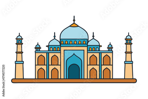 taj mahal vector illustration