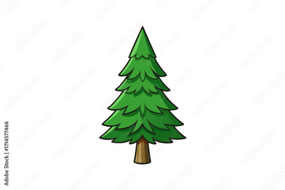 Fototapeta premium christmas tree isolated on white