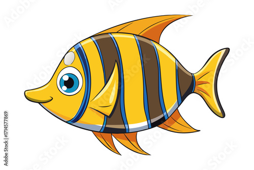 vector illustration of an aquarium fish