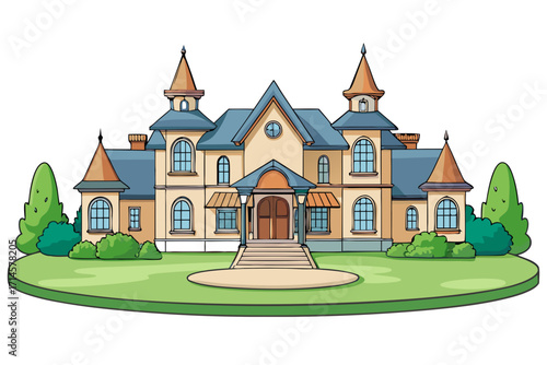 fairy tale castle vector