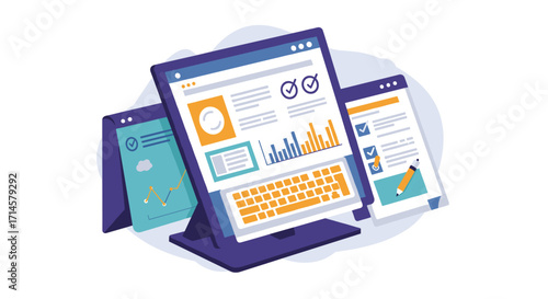Digital workflow management with analytics dashboard on tablets