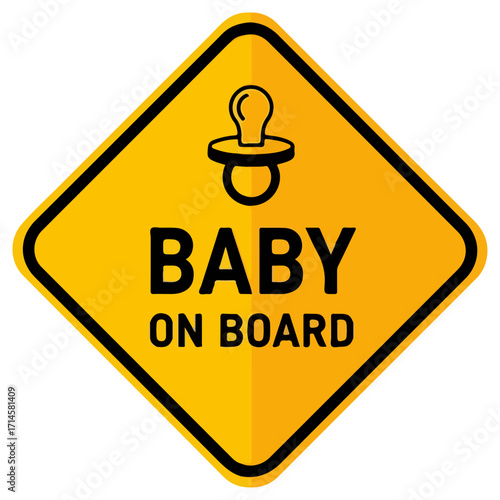 Baby on Board Sign - Safety and Awareness for Drivers.