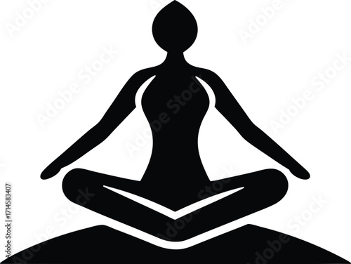 Yoga class vector icon.