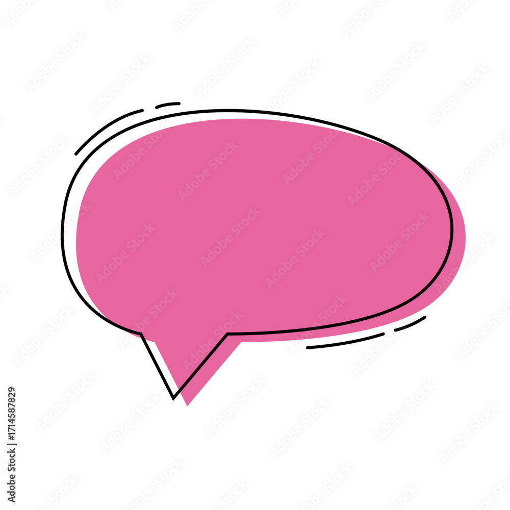 Fototapeta premium Cute colorful speech bubble vector for dialogue