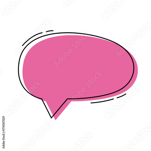 Cute colorful speech bubble vector for dialogue