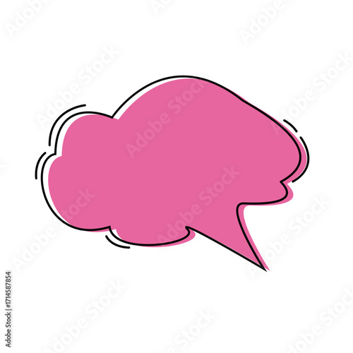 Cute colorful speech bubble vector for dialogue