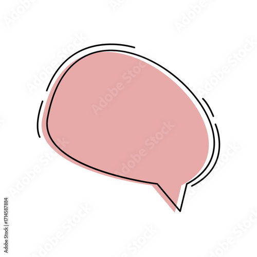 Cute colorful speech bubble vector for dialogue