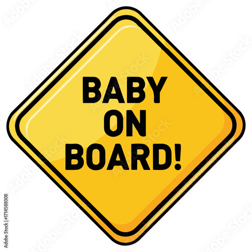 Baby on Board Sign - Safety and Awareness for Drivers.