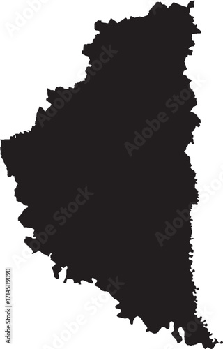Ternopil Oblast in Ukraine Silhouette Solid Map