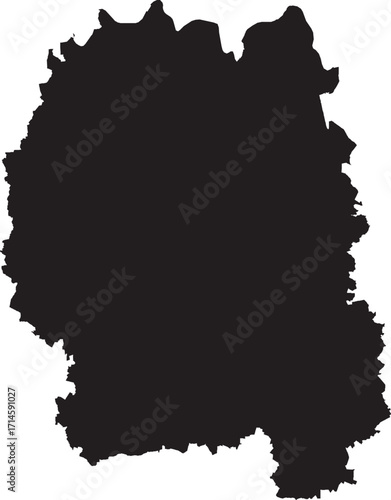 Zhytomyr Oblast in Ukraine Silhouette Solid Map
