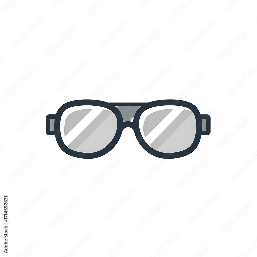 Fototapeta premium Simple Eyeglasses, elegant and protective. Designed with clear, curved lenses and sturdy frames