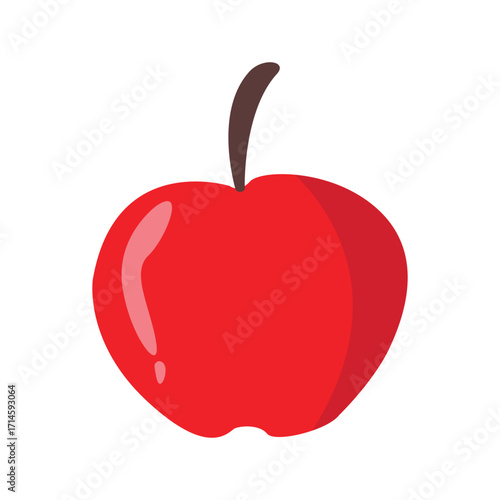 Apple fruit illustration. Hand drawn style vector fruit.