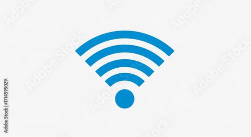 Blue wifi signal icon wireless internet connection network hotspot technology vector illustration