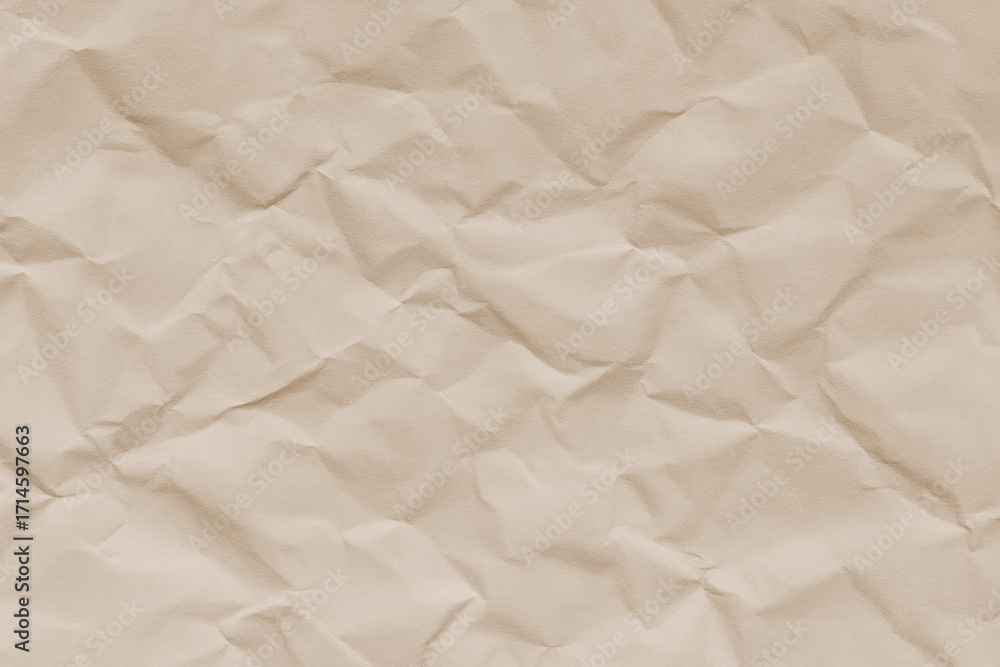 Obraz premium Beige wrinkled paper texture background
