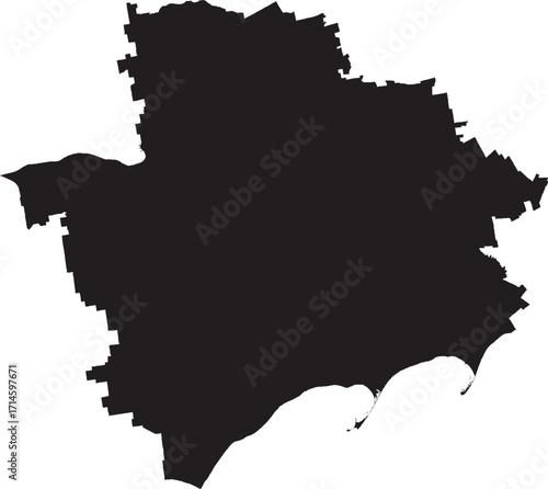 Zaporizka Oblast in Ukraine Silhouette Solid Map