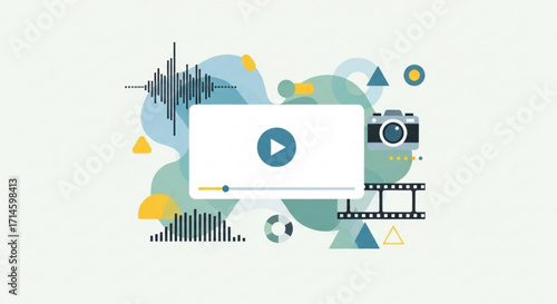 Stock footage audio video film camera multimedia production design graphic elements for creative projects
