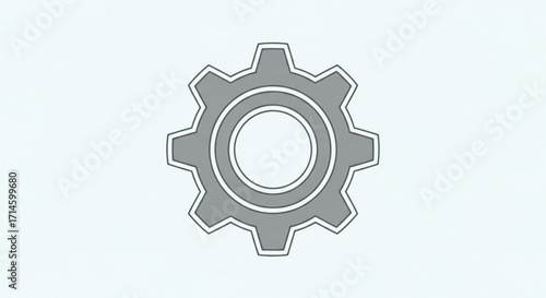 Gear cog wheel vector graphic illustration for mechanical engineering and design projects and presentations