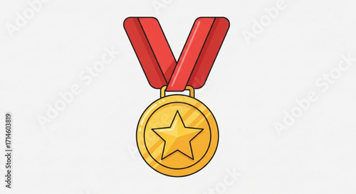Gold star medal award achievement success competition winner champion prize honor recognition achievement 1st place