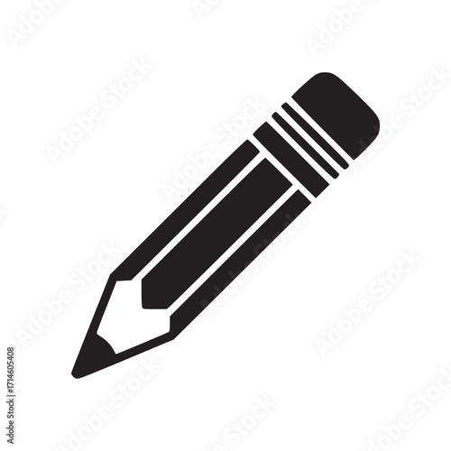 Illustration of a pencil, a common writing and drawing tool, often used for sketching, notetaking, and various artistic and professional applications in education and office work