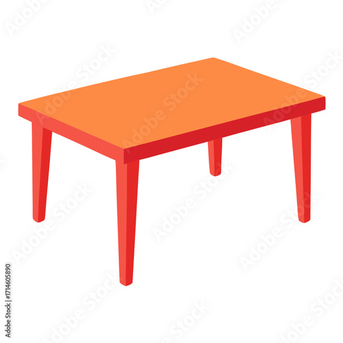 wooden table isolated on white background