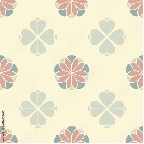 seamless pattern for background with plant and flower theme