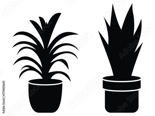 Minimalist Black Leaves Vector Collection – Botanical Foliage, Palm Silhouettes, and Nature Design Elements