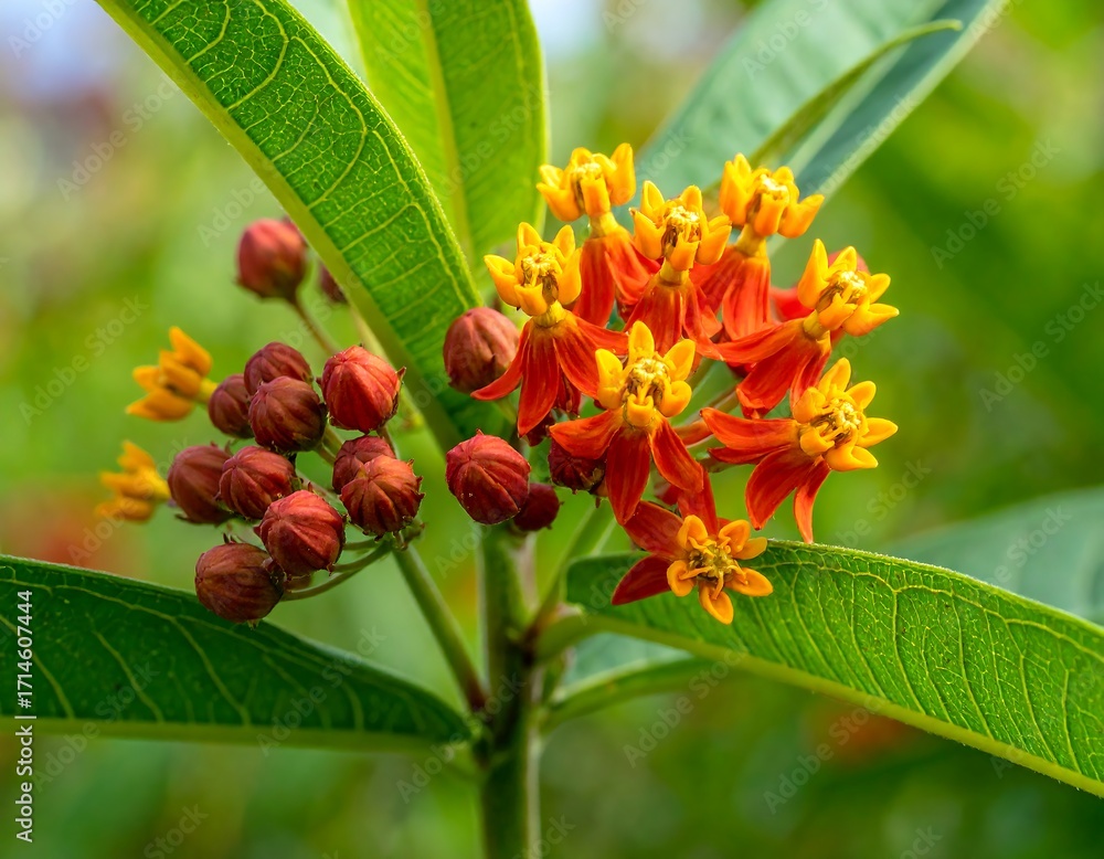 Obraz premium Close-up of vibrant orange and yellow flowers