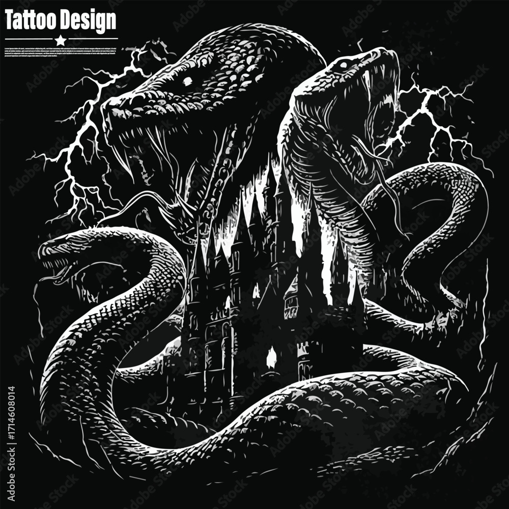 Obraz premium dragon on black background