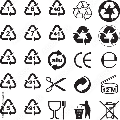 Vector - set of packaging icons for designers
