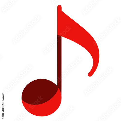 red music note
