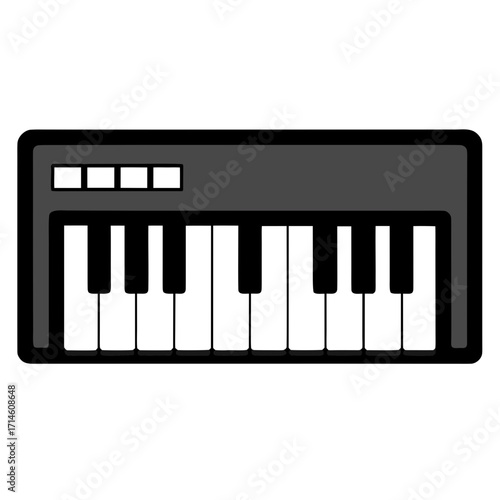 piano keys isolated on white