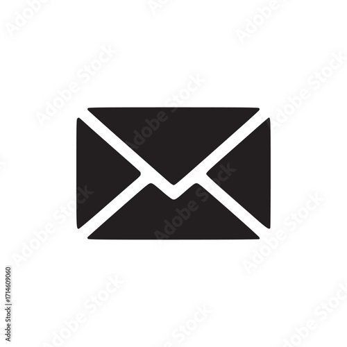 Vector art of email icon minimalist vector illustration of a closed envelope, representing communication, messaging, and digital correspondence in a simple and modern design