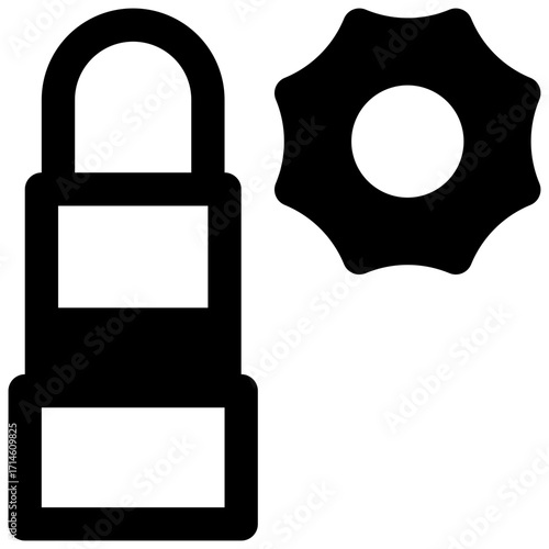 Lip balm. Outlined stroke vector icon with black-filled details.