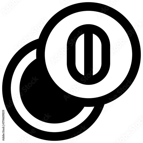 Lip scrub. Outlined stroke vector icon with black-filled details.