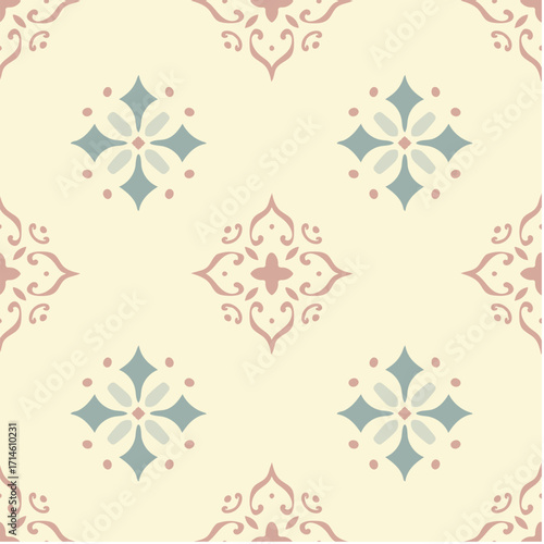 seamless pattern for background with plant and flower theme