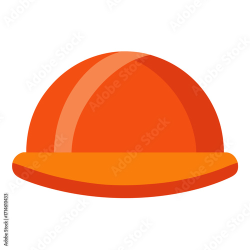 orange helmet isolated on white