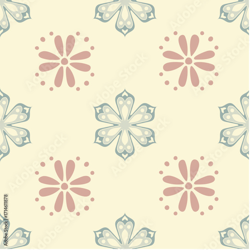 seamless pattern for background with plant and flower theme