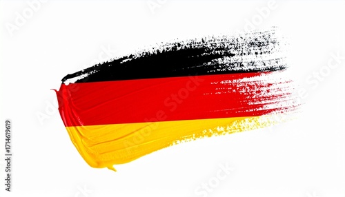 Grunge brush stroke flag of Germany. The German national flag for Independence Day.