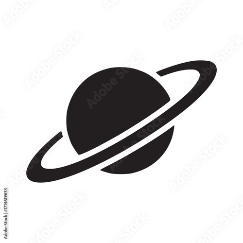 Illustration of a planet with a ring around it the planet is a symbol of the solar system and the universe