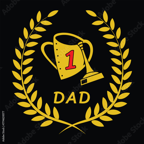 Glowing Gold Beer Mug Trophy with Red Frame Vector