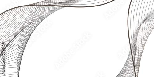 A hypnotic arrangement of black curved lines twisting in harmony, capturing the beauty of rhythm, energy, and depth in a futuristic abstract wave design on a white background.