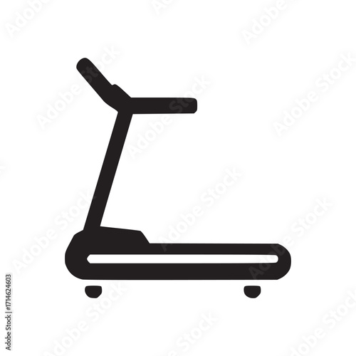 Vector art of treadmill illustration this simple design represents cardio exercise, ideal for fitness apps, gym promotions, and healthrelated content, encouraging an active lifestyle