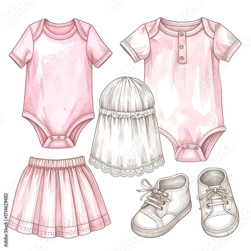 Baby girl clothes set
