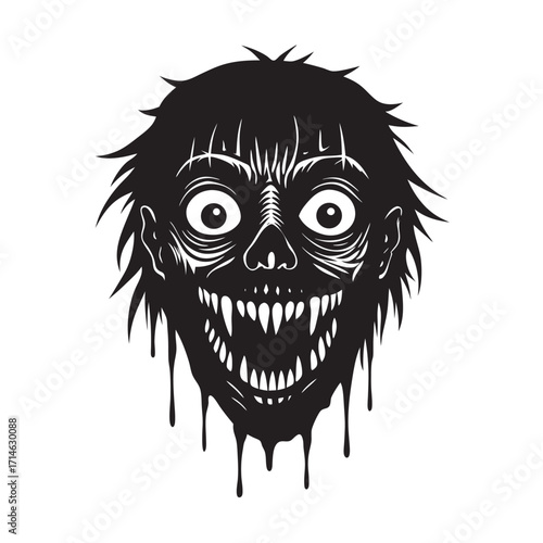 Horror Eye Silhouette Illustration Scary Vector Design
